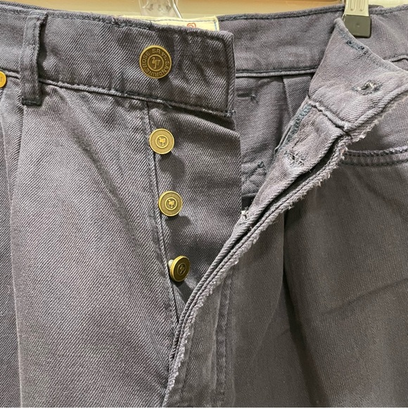 NWT Free People x Sandrine Rose Navy Blue Wide Leg Cotton Pants Size 28 - Picture 7 of 15